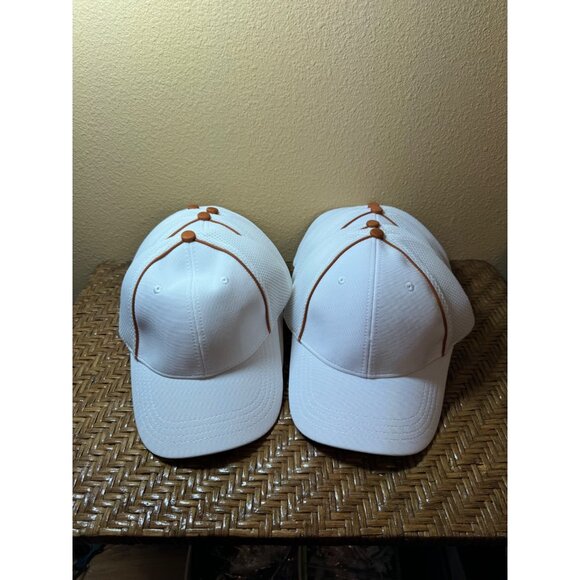 Boombah White & Brown Trim Performance Caps Size S/M Bundle Of 10 NEW - Picture 1 of 6